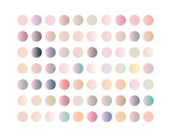 Pastel gradient color set for apps, ui, ux, web design,banner, etc. Rounded trendy gradient set vector