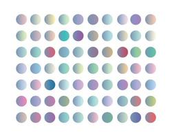 Pastel gradient color set for apps, ui, ux, web design,banner, etc. Rounded trendy gradient set vector