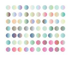 Pastel gradient color set for apps, ui, ux, web design,banner, etc. Rounded trendy gradient set vector