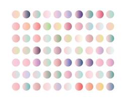 Pastel gradient color set for apps, ui, ux, web design,banner, etc. Rounded trendy gradient set vector