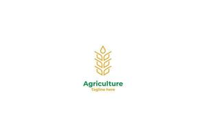 Ilustración de vector de diseño de logotipo de trigo de agricultura