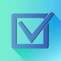 The icon checkbox.Flat icon for web design.Vector illustration. vector