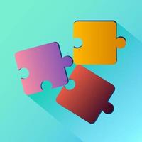 The icon of the puzzle .Flat icon for web design.Vector illustration. vector