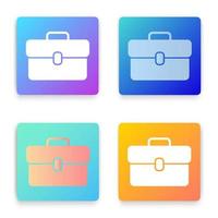 The briefcase icon .A set of flat icons for web design.Vector illustration. vector