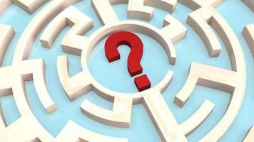 The question mark in maze for business concept 3d rendering photo