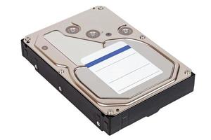 unidad de disco duro moderna de alta capacidad de 8 terabytes aislada en blanco foto