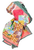 silk scarf in the style of patchwork isolated photo