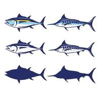 ilustración de peces de mar vector