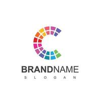 Creative Color Logo With C Initial Symbol vector