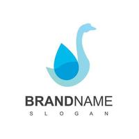 Goose Logo With Water Symbol vector