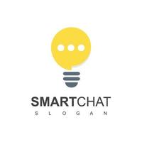 chat inteligente, plantilla de diseño de logotipo de consultoría vector