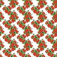 A pattern of bouquets of Hibiscus flowers vector