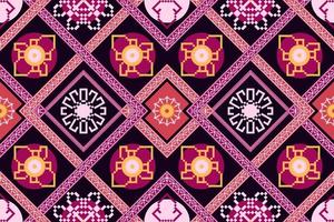 Abstract geometric background pattern design, blouse pattern, carpet pattern, Asian retro style. vector