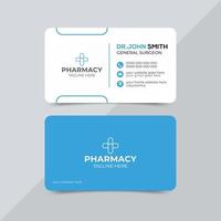 Corporate medical healthcare services business card design template vector