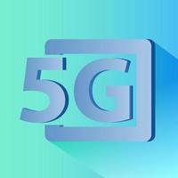 5g connection logo.Flat icon for web design.Vector illustration. vector