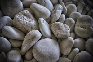 White pebble stones on the beach of Myrtos photo