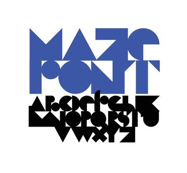 fuente abstracta moderna hecha de formas geométricas. vector. mostrar fuente para titulares en carteles publicitarios. letras brillantes para su diseño. estilo minimalista. vector