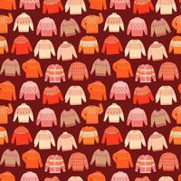 Winter knitted sweaters seamless pattern wool knit vector illustration