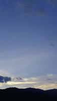 Twilight and dawn sky with cumulus cloud vertical time lapse in an evening. video