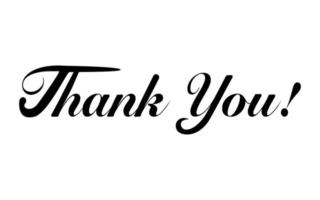 The word Thank you in English vector