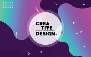 Colorful Creative template banner with gradient color. Design with liquid shape. Vector illustration