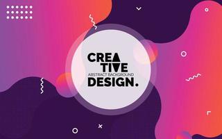 Colorful Creative template banner with gradient color. Design with liquid shape. Vector illustration