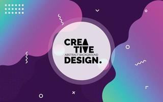 Colorful Creative template banner with gradient color. Design with liquid shape. Vector illustration