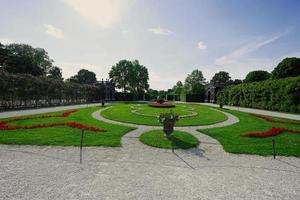 Garden of famous Schonbrunn Palace in Vienna, Austria. photo