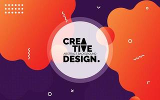 Colorful Creative template banner with gradient color. Design with liquid shape. Vector illustration