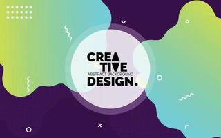 Colorful Creative template banner with gradient color. Design with liquid shape. Vector illustration