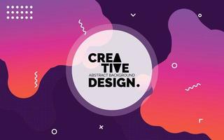 Colorful Creative template banner with gradient color. Design with liquid shape. Vector illustration