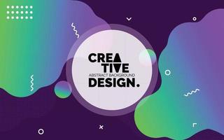 Colorful Creative template banner with gradient color. Design with liquid shape. Vector illustration