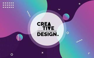 Colorful Creative template banner with gradient color. Design with liquid shape. Vector illustration