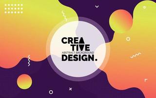 Colorful Creative template banner with gradient color. Design with liquid shape. Vector illustration