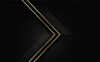 Abstract black and gold lines luxury background vector