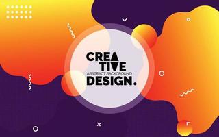 Colorful Creative template banner with gradient color. Design with liquid shape. Vector illustration