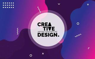 Colorful Creative template banner with gradient color. Design with liquid shape. Vector illustration