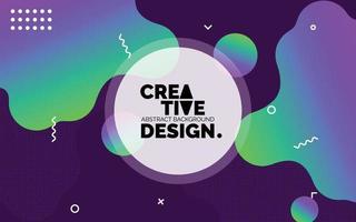 Colorful Creative template banner with gradient color. Design with liquid shape. Vector illustration