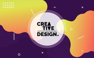 Colorful Creative template banner with gradient color. Design with liquid shape. Vector illustration