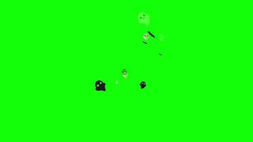 halloween bat and ghost flying elements backgrounds motion graphics video transparent background with alpha channel
