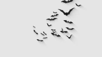 fundo transparente de vídeo de gráficos de movimento de loop voador de morcego de halloween com canal alfa video