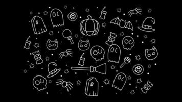 arrière-plans d'éléments d'halloween graphiques vidéo fond transparent avec canal alpha video