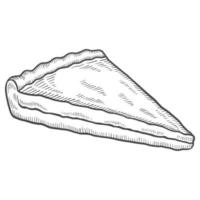 tarta de melaza británica o inglaterra y bocadillo de postre boceto dibujado a mano de garabato aislado con estilo de esquema vector