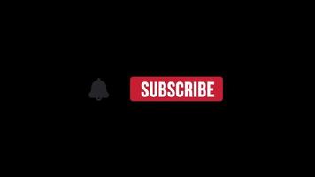 Subscribe, Reminder and Like Button animation motion graphics video transparent background with alpha channel