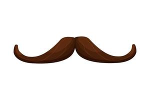 Funny mexico Mustache in cartoon style isolated on white background,. Vector illustration