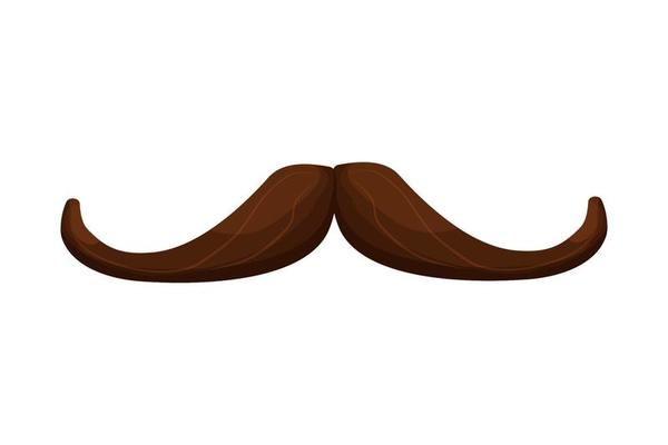 Funny mexico Mustache in cartoon style isolated on white background,. Vector illustration
