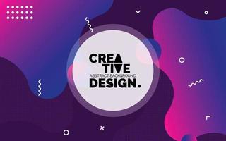 Colorful Creative template banner with gradient color. Design with liquid shape. Vector illustration