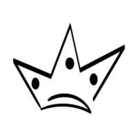 Hand drawn doodle crown design vector