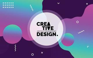 Colorful Creative template banner with gradient color. Design with liquid shape. Vector illustration