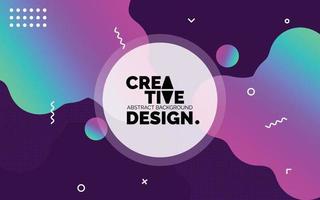 Colorful Creative template banner with gradient color. Design with liquid shape. Vector illustration